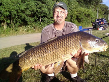 Shortly after the conclusion of the July 9 Shootout, Kent Appleby caught this 25+ lb common, which was remarkable considering the highest fish of the event was 17 lb, 11 oz
